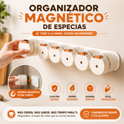 Kit Chef x6 Condimenteros Magnéticos