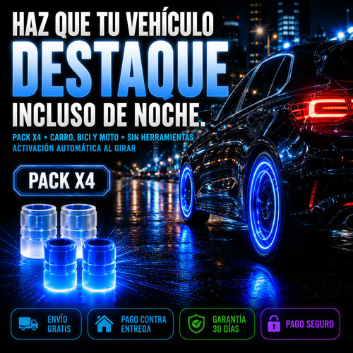 NightRide LED Pack x4 Válvulas Luminosas
